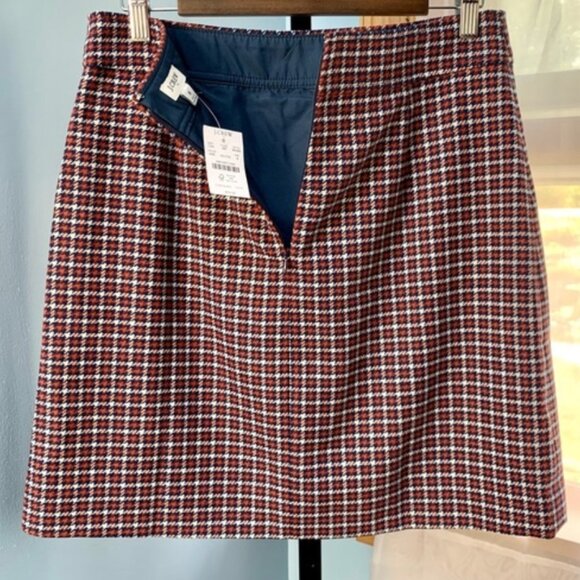 J Crew Wool-blend mini skirt in houndstooth - Picture 2 of 2